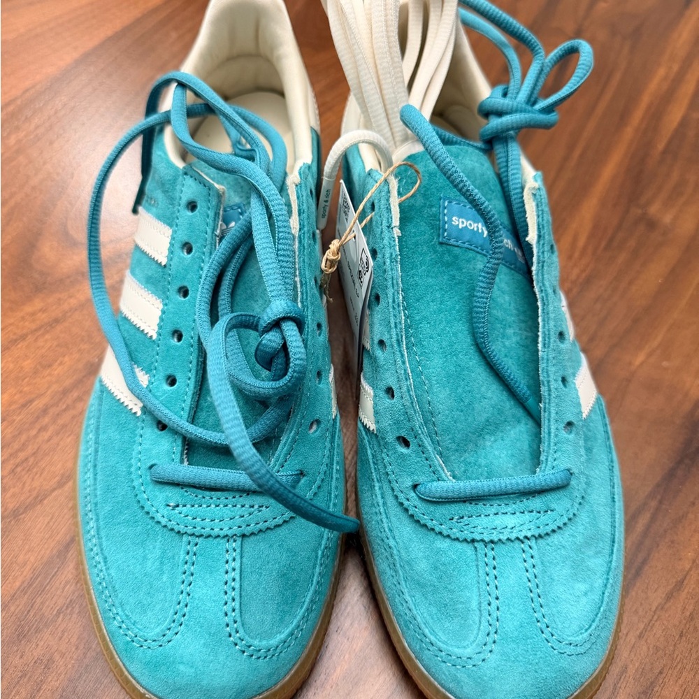 adidas Teal and White Women's Sneakers